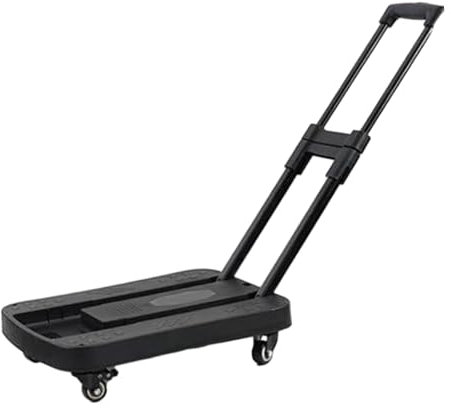 Folpus Gepäckwagen, Rollwagen, höhenverstellbar, zusammenklappbarer Handwagen, Handwagen für Büro, drinnen, Reisen, draußen, Umzug