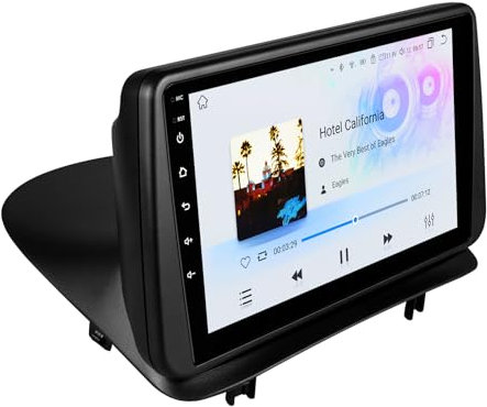 Ossuret Android 14 Autoradio für Renault Clio 3 2005-2014, 8-Core 6G+64G GPS Navi 9-Zoll-QLED-Touchscreen mit Wireless CarPlay Android Auto Bluetooth WiFi 4G LTE DSP Mirror Link FM/AM