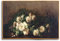 hyidecorart Vintage Leinwand Bilder mit Rahmen Holz, 60x90 cm Wandbilder Wohnzimmer Blume Weiß Bild Aesthetic, Wanddeko Schlafzimmer Gemälde Badezimmer Kunst Büro Zimmer Esszimmer Flur