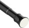 1 bastone per tende telescopico, a molla, estensibile, regolabile, non richiede fori né viti per l'installazione, per finestre, cucine, armadi, bagni (73-175 cm, nero)