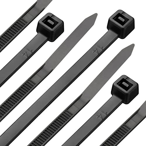 16 inch Cable Ties 100 Pack, 120 lbs Heavy Duty Zip Ties, Large Cable Wrap, 7.6mm x 400mm Black Nylon Plastic Self Locking Long Tidy Wires with UV Resistant for Home Workshop Garden Indoor and Outdoor
