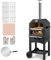 VEVOR Forno per Pizza da Esterno, Forno a Legna 30,48 cm, Forno a Legna a 2 Strati, Forno a Legna per Pizza da Esterno con 2 Ruote Rimovibili, Temperatura Massima 540℃, Forni a Legna per Barbecue