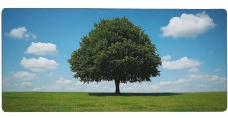 Arbre Tapis de Souris XXL 1200 x 600 x 4mm Grand Tapis de Souris Gamer, Vert Tapis Souris avec Bords surpiqués et Base en Caoutchouc antidérapante pour Clavier et Souris, Decoration Cadeaux-GZ1205