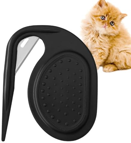 Peigne à nœuds pour chat - Ouvre-nœuds antidérapant en acier inoxydable avec crochet pointu - Accessoire portable et ergonomique