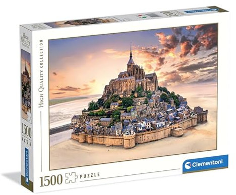 Clementoni Puzzle Collection - The Mont Saint-Michel Rising 1500 Stücke - Puzzle für Erwachsene 14-99 Jahre, Geschenk für Mann und Frau, France, Made in Italy, 31727