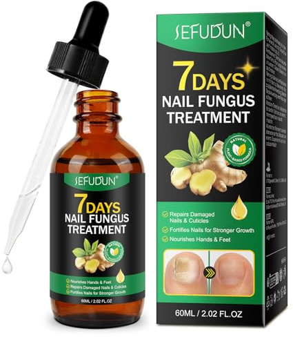 Ginger Nail Treatment & Nail Growth Strengthener Serum – Ginger-Infused Nail Repair Oil for Anti-Fungal Care, Promotes Healthier Nails – Natural Nail Growth and Strengthener Solution