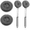 4PCS Kettle Descaler Balls with 2 Long Handle,Steel Doughnut Descaler, Durable Kettle Cleaner Premium Limescale Remover Descalers Wire Ball Durable Long Life Reusable Scourers