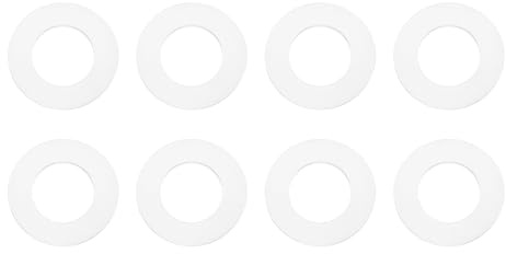 PATIKIL M22 Silicone Flat Washer, 8 Pcs 22mm ID 39mm OD 3mm Thick Plain Washer Grommets O-Ring Sealing Gasket Spacer for Faucet Pipe Water Hose Shower Door Handles, White