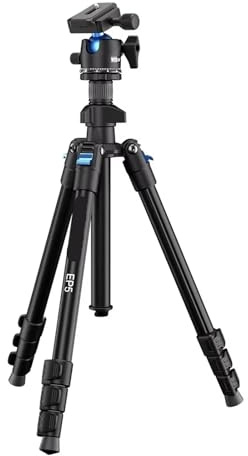 163cm Aluminum Tripod Fast Flip Lock Ball Head Stand | Light portable travel bracket, stable shooting, DSLR cameras(Add phone holder)