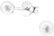 Bungsa weiße PERLEN-Ohrstecker Damen 925 Sterling Silber 4mm WEISS - Ohrringe Set mit weißer Perlkugel - strahlende Ohrringe PERLE zum Stecken aus Echtsilber