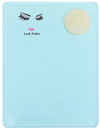 Minkissy 2- in- 1 Lash Holder Pallet Eyelash Extensions Adhesive Glue Pallet Holder Display with Jade Stone Acrylic Lash Tile for Eyelash Extensions