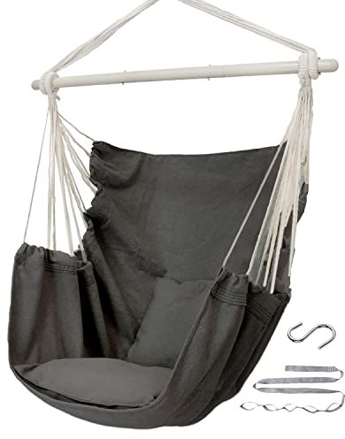 ADVOKAIR Hängematte, Stuhl, Schaukel, 227 kg, Stahlstange, 2 Kissen