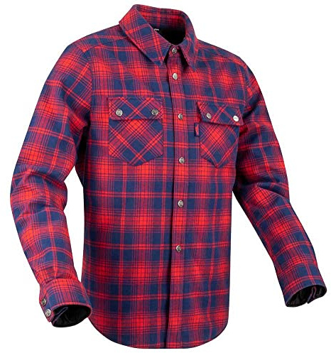 SEGURA Sierra Motorrad Hemd, rot/blau, S
