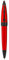 Montegrappa Aviation Red Baron Kugelschreiber aus Eloxiertem Gebürstetem Aluminium in der Farbe Rot-Schwarz, Länge: 14cm, ISAORBUR