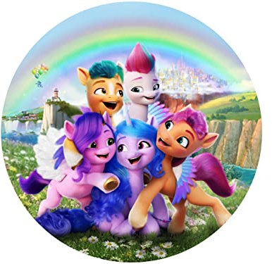 Tortenaufleger My little Pony Regenbogen, rund 20cm Fondantpapier PREMIUM