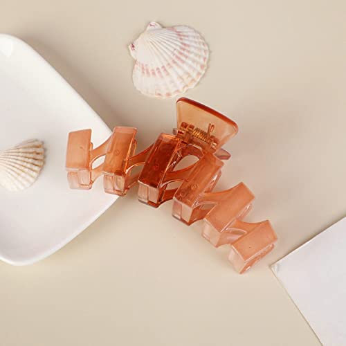 HETAN Verano 2022 Cola de caballo Tiburón Peinado Clip Mujer Jelly Gradient Claw Clip Peinado Cangrejo Peinado Clip,5,11cm