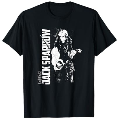 Disney Pirates of the Caribbean Captain Jack Sparrow Poster T-Shirt