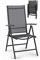 Homeoutfit24 Gartenstühle Hochlehner Klappbar, Campingstuhl Verstellbar & Wetterfest, Stabile Gartenstühle, Alu Klappstuhl für Balkon & Garten, Gartenstühle bis 150 kg, Aluminium Gartenstuhl