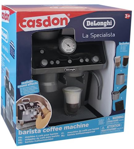 ODS - De Longhi, La Specialista Máquina de Café Juguete para Niños, Efectos de Sonido y Accesorios Incluidos, Edad Recomendada +3 Años