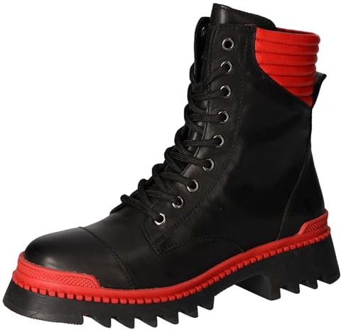 2Go Fashion Damen 8095-501 Mode-Stiefel, Schwarz/rot, 39 EU