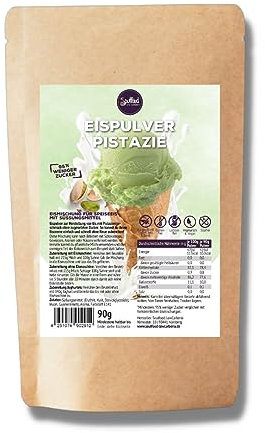 Eispulver Pistazie MIT und OHNE Eismaschine 400g Eiscreme I Ohne Zuckerzusatz