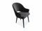 Ares Meble Esszimmerstuhl Graphit mit Armlehne - Esstisch Stühle - Samt Stuhl Esszimmer - Dining Chair - Buchenholz Seselstuhl Wohnzimmer - Stühle Esszimmer - Küchenstühle - Armlehnstuhl