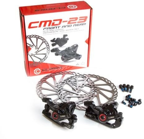 Clarks Cycle Systems CMD-23 Mechanical Disc Brake Set, Including Rotors, IS Mounts, 160/160mm