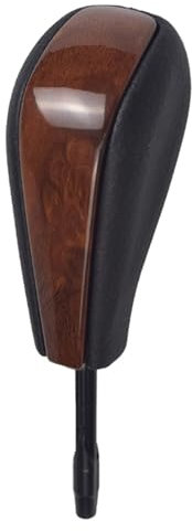 Schaltknäufe Für E39 E46 E53 E60 E61 E63 E64 E83 E81 E82 E87 E90 E91 E92 Auto Automatische Schaltknauf ABS Leder. Schaltsack Schaltmanschette (Farbe : Wood Grain-Short)