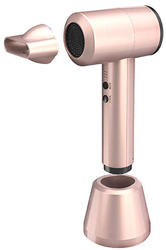 Secador de Pelo inalámbrico, secador de Pelo portátil de Viaje, secador de Pelo Recargable de Mano, Viento frío/Caliente, Adecuado para Exteriores/hogar/Camping, (Champagne Gold)