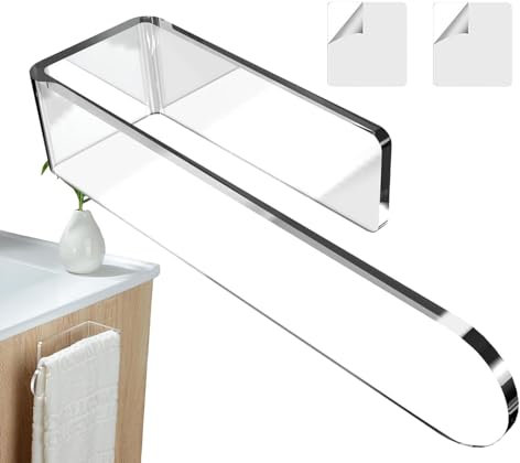 Porte-serviettes - Porte-serviettes Adhésif Sellf, Porte-serviettes Mural | Porte-serviettes En Acrylique En Forme De U Pour Salle De Bain, Anneau Porte-serviettes Ouvert Pour Toilettes, Camping-cars,