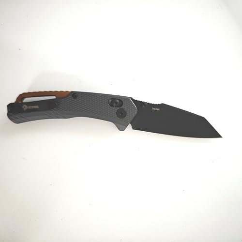 NedFoss KROKODIL Klappmesser, 7.5CM 14C28N Stahl Taschenmesser mit Axis lock, Einhandmesser mit Aluminium-Griff, Outdoor Messer mit Clip, Survival Messer für den Alltag, Sammlung & Geschenk