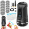 HUIJUTCHEN Vacuum Sealer, Electric Vacuum Sealing Machine for Mason Jars Vacuum Bags Food Storage Includes 5 Wide & 5 Regular Mouth Mason Jar Lids with 5 Vacuum Bags Ball Inflation Accessories