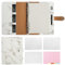 Skycase A5 Ringbuch Nachfüllbar - 6-Ring Notizbuch aus PU Leder mit Füllpapier, Taschen & Blättern, A5 Ordner Portfolio, Weiß