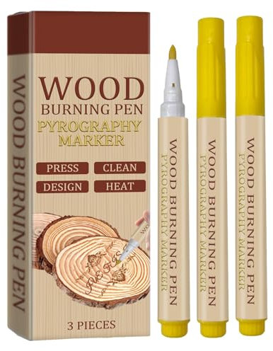 Scorch Pen Marker - 3 Pieces Torch Paste | Handmade Art Wood Burn Paste Marker | Wooden Burning Marker for Enhancing Parent-Child Interaction and Inspiring Colorful Creations