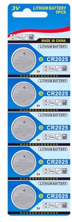Xuanxi Pack Of 10pc/5pc CR2025 3V Lithium Coin Batteries Coin Cell Batteries For Long Lasting Power In Various Devices