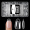 TOMICCA Short Almond Nail Tips, 240Pcs Half Matte Clear Soft Gel XS Short Almond Nails Tip, Full Cover Acrylic Fake Nails for French Nail Extensions DIY Manicure Art, 15 Sizes