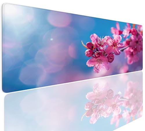 Gaming Mouse Pad Large Mouse Mat 1000x500x4mm Desk Pad, Extended Large XXL Gaming Mousepad Pink Computer Keyboard Mat Pads, Soft Cloth Waterproof Anti-slip Mousemat for Gamers Office Home Decor 4-913