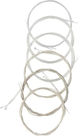 Oud Ersatzsaiten 6 Stück aus Nylon und Silbernem Kupferlegierung | Spannung, Silberfarbene Ausführung, Hohe Haltbarkeit und Voller Klang, als Geschenk Geeignet