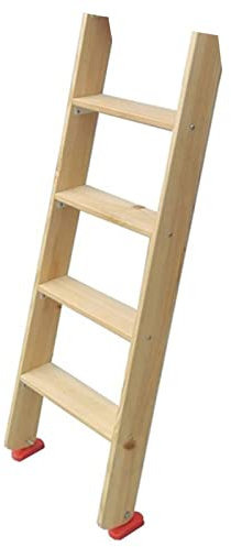 TMKDNNKG Scala a Castello in Legno - Scala a Castello per soppalco dormitorio, Camper, Camper, con 2 Ganci e Base Girevole, Lunghezza 100/125/150 cm (Dimensioni: 4 gradini 125 cm/49)