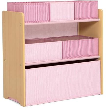 Delta Children - GapKids 6 Bin Toy Organizer - Greenguard Gold Certified, Blush Pink