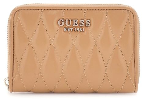 GUESS Purse Valla Zip Around Wallet Beige Light Brown