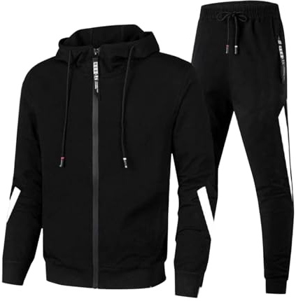Salopette Homme Sport Fitness Respirant Sweats À Capuche Et Pantalon De Sport Jogging Larges Ensembles De Sport Automne Hiver Streetwear Combinaisons De Gymnastique Y2k Casual Ensemble Tracksuit Léger