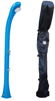 Formidra - Pack Douche Solaire So Happy 28L avec Housse - Bleu - Douche extérieure Piscine et Jardin - DS-H221BLCOV - 24 x 26 x 216cm