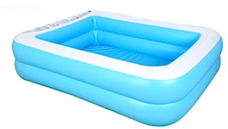 Outdoor Garden Pool Rectangular Inflatable Family Swimming Pool Garden Summer Party(181 * 141 * 46cm)