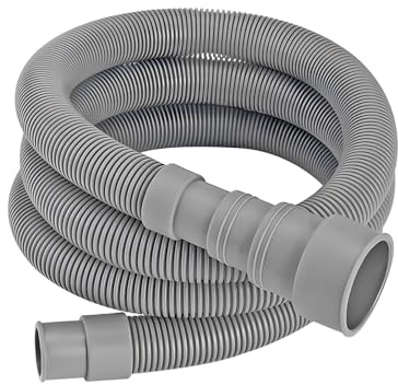 Qrity 0,8M Manguera de Drenaje de Lavadora, Universal Manguera Desagüe Lavadora Flexible, Alargador Tubo de Desague Para Lavadora y Lavavajillas