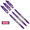 Pilot Tintenroller Frixion Ball, radierbar (3er Pack + Radierer, violett)
