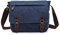 Rufun Bolso Bandolera de Hombro Lienzo Laptop Maletín Bolsa para la Escuela (Azul, L)