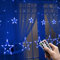 Window Star Curtain Lights, Christmas Lights Indoor,12 Stars 138 LED Curtain String Lights for Christmas Decorations Bedroom Wall Wedding Party,8 Modes -Blue