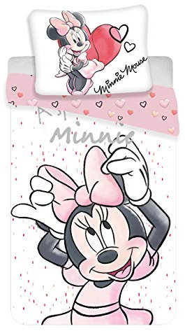 Disney Minnie White Bettwäsche Baumwolle Bettbezug Einzelbett