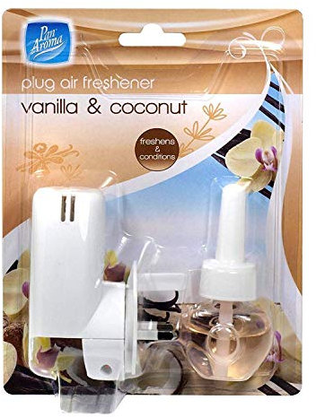 Pan Aroma Plug In Air Freshener - Vanilla & Coconut Scents, White